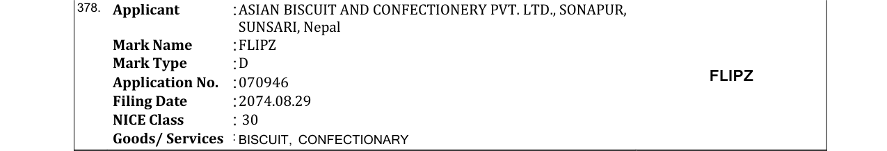 Original bulletin entry for FLIPZ
