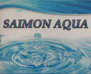 SAIMON AQUA (and logo) trademark logo