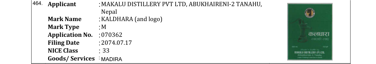 Original bulletin entry for KALDHARA (and logo)
