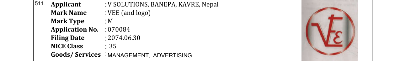 Original bulletin entry for VEE (and logo)