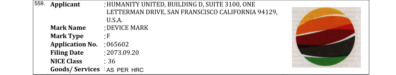 Original bulletin entry for DEVICE MARK