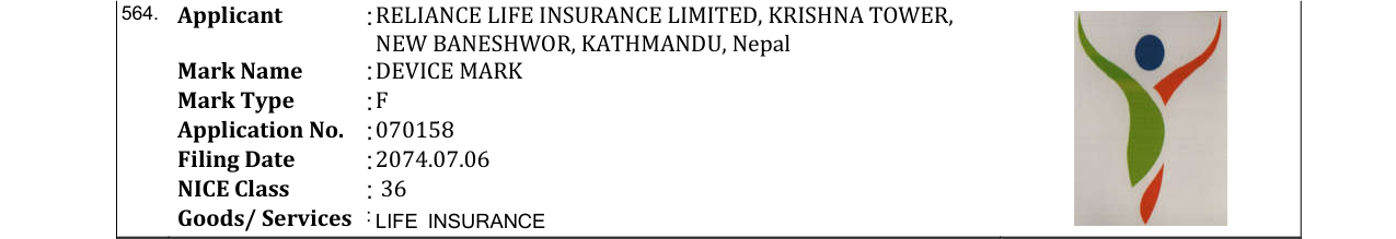 Original bulletin entry for DEVICE MARK