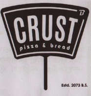 CRUST PIZZA & BREAD (and logo) trademark logo