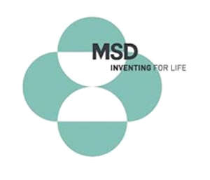 MSD INVENTING FOR LIFE ON CORPORATE LOGO (and logo) trademark logo