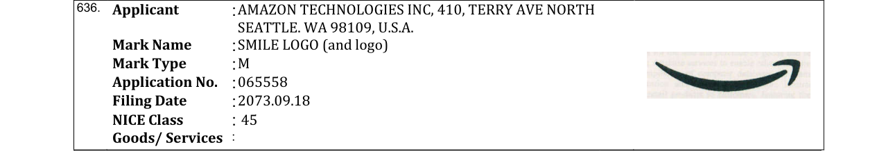 Original bulletin entry for SMILE LOGO (and logo)