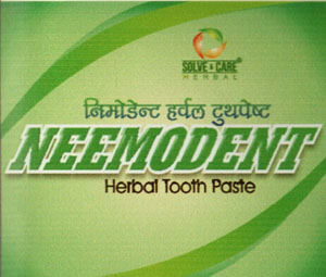 NEEMODENT (and logo) trademark logo