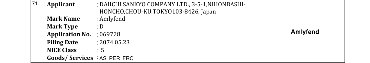 Original bulletin entry for Amlyfend
