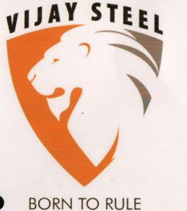 VIJAY STEEL (and logo) trademark logo