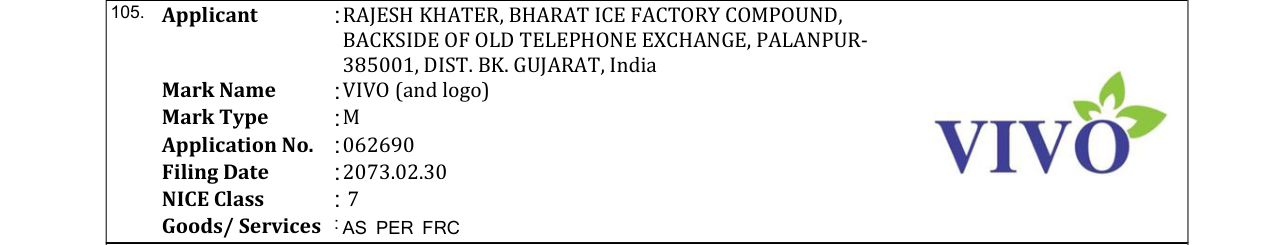 Original bulletin entry for VIVO (and logo)