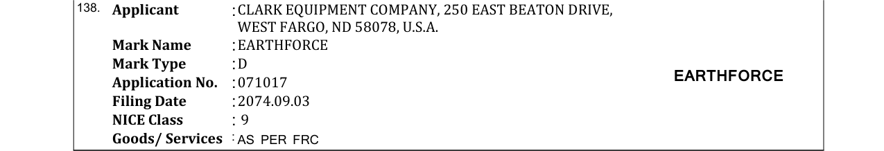 Original bulletin entry for EARTHFORCE