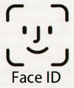 FACE ID ICON SWORD DESIGN (and logo) trademark logo