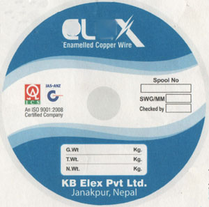 ELEX ENAMELLED COPPER WIRE (and logo) trademark logo