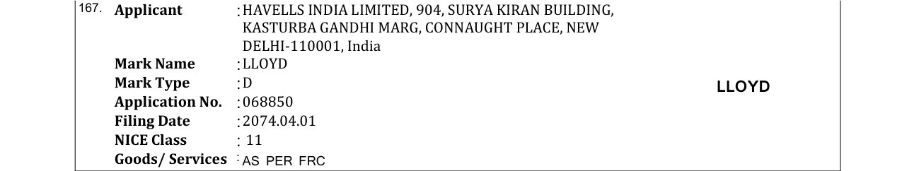 Original bulletin entry for LLOYD