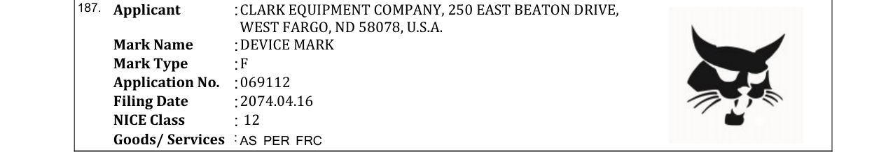 Original bulletin entry for DEVICE MARK