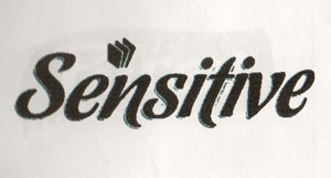 SENSITIVE (and logo) trademark logo
