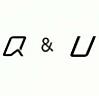 Q & U DEVICE (and logo) trademark logo