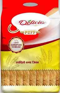 DELICIA PUFF (and logo) trademark logo