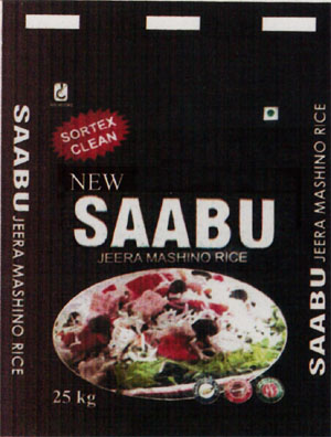 NEW SAABU (and logo) trademark logo
