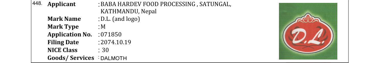 Original bulletin entry for D.L. (and logo)