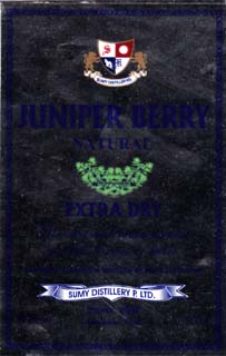 JUNIPER BERRY NATURAL EXTRA DRY (and logo) trademark logo