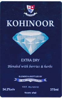 KOHINOOR EXTRA DRY (and logo) trademark logo