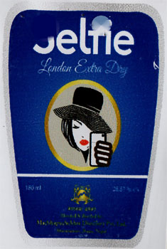 SELFIE LONDON EXTRA DRY (and logo) trademark logo