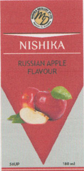 NISHIKA RUSSIAN APPLE FLAVOUR (and logo) trademark logo