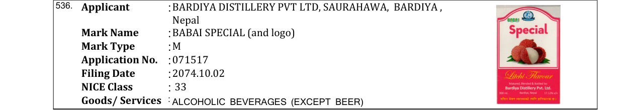 Original bulletin entry for BABAI SPECIAL (and logo)
