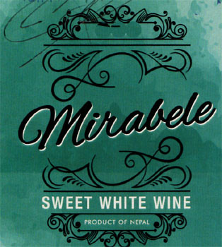 MIRABLE SWEET WHITE WINE (and logo) trademark logo