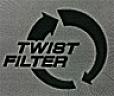 TWIST FILTER LABEL (and logo) trademark logo