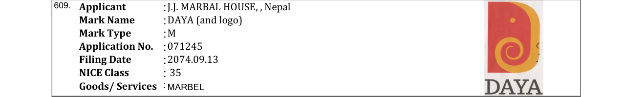 Original bulletin entry for DAYA (and logo)