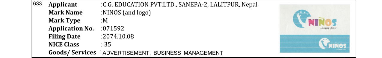 Original bulletin entry for NINOS (and logo)