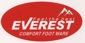 EVEREST COMFORT FOOTWEAR (and logo) trademark logo