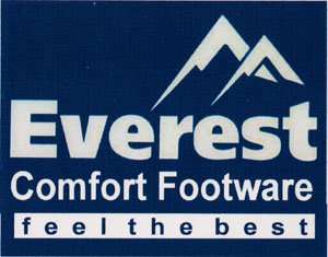 EVEREST COMFORT FOOTWEAR (and logo) trademark logo