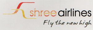SHREE AIRLINES FLY THE NEW HIGH (and logo) trademark logo