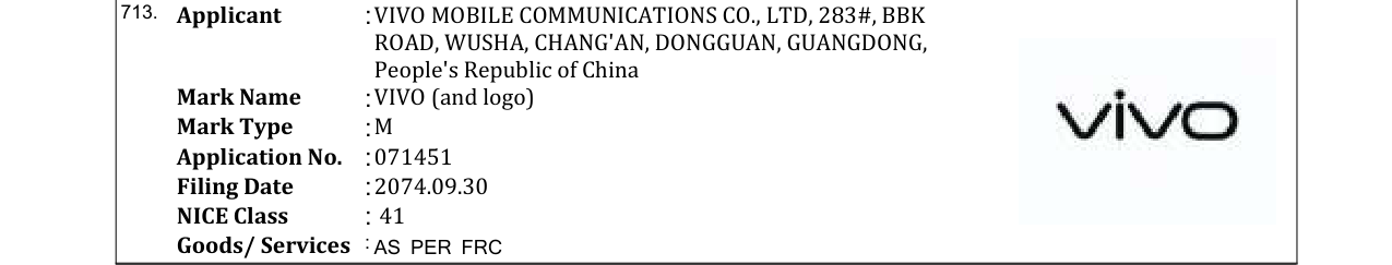 Original bulletin entry for VIVO (and logo)