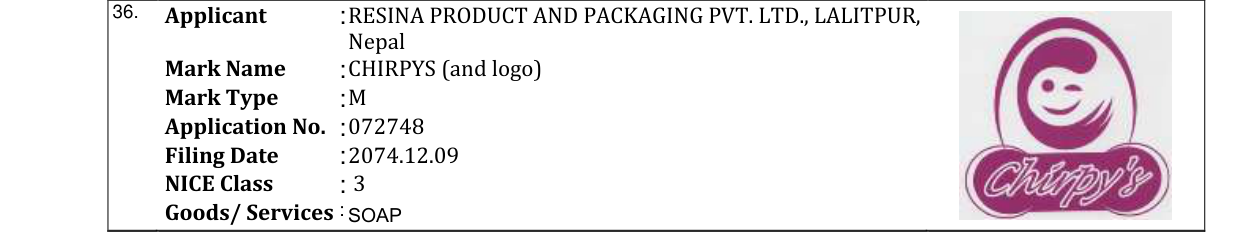Original bulletin entry for CHIRPYS (and logo)