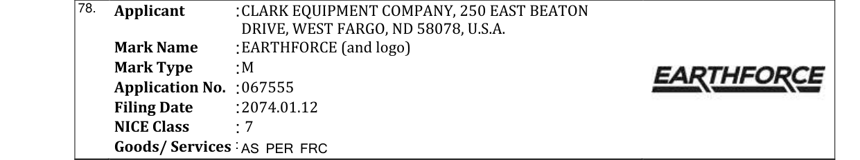 Original bulletin entry for EARTHFORCE (and logo)
