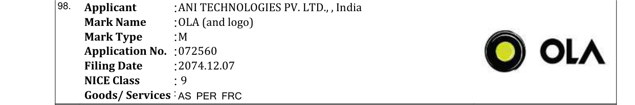Original bulletin entry for OLA (and logo)