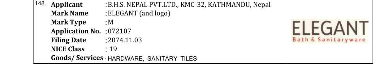 Original bulletin entry for ELEGANT (and logo)