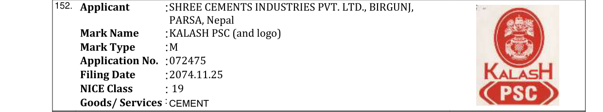 Original bulletin entry for KALASH PSC (and logo)