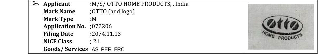 Original bulletin entry for OTTO (and logo)
