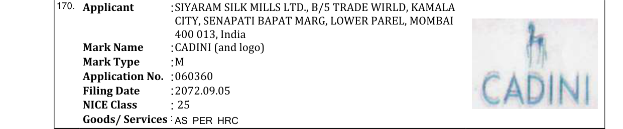 Original bulletin entry for CADINI (and logo)