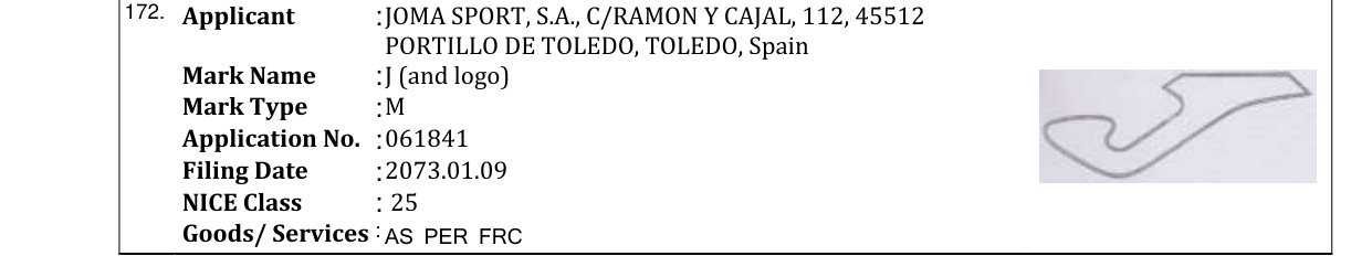 Original bulletin entry for J (and logo)