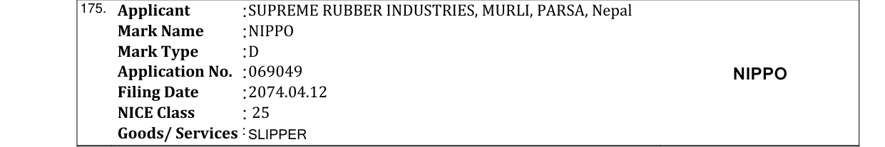 Original bulletin entry for NIPPO