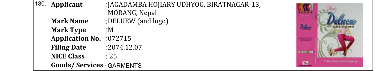 Original bulletin entry for DELUEW (and logo)