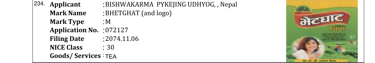 Original bulletin entry for BHETGHAT (and logo)