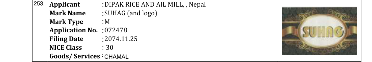 Original bulletin entry for SUHAG (and logo)