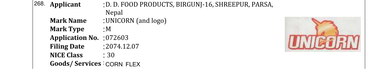 Original bulletin entry for UNICORN (and logo)