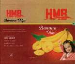 HMB BANANA CHIPS (and logo) trademark logo